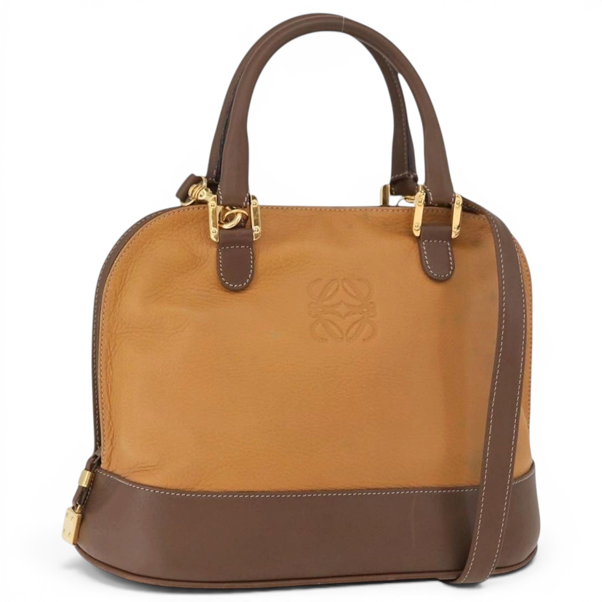 Anagram leather handbag