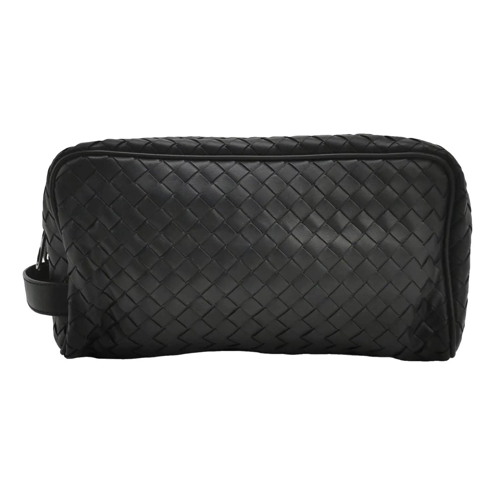 Leather clutch bag