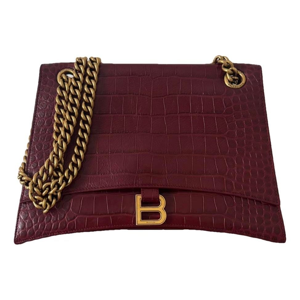 Crush leather handbag