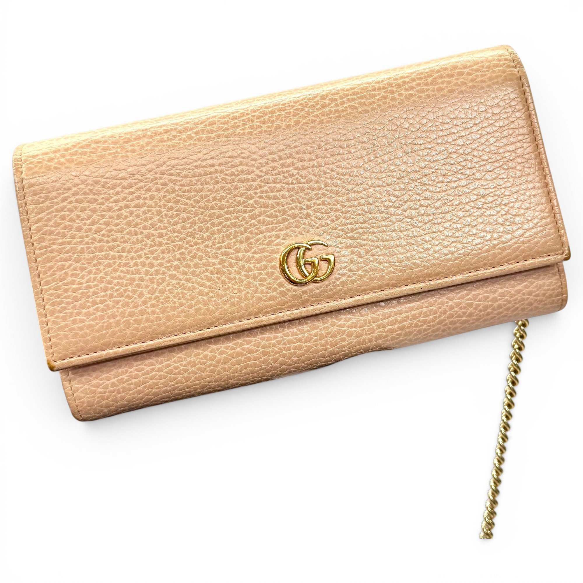 GG Marmont Chain Flap Wallet leather handbag