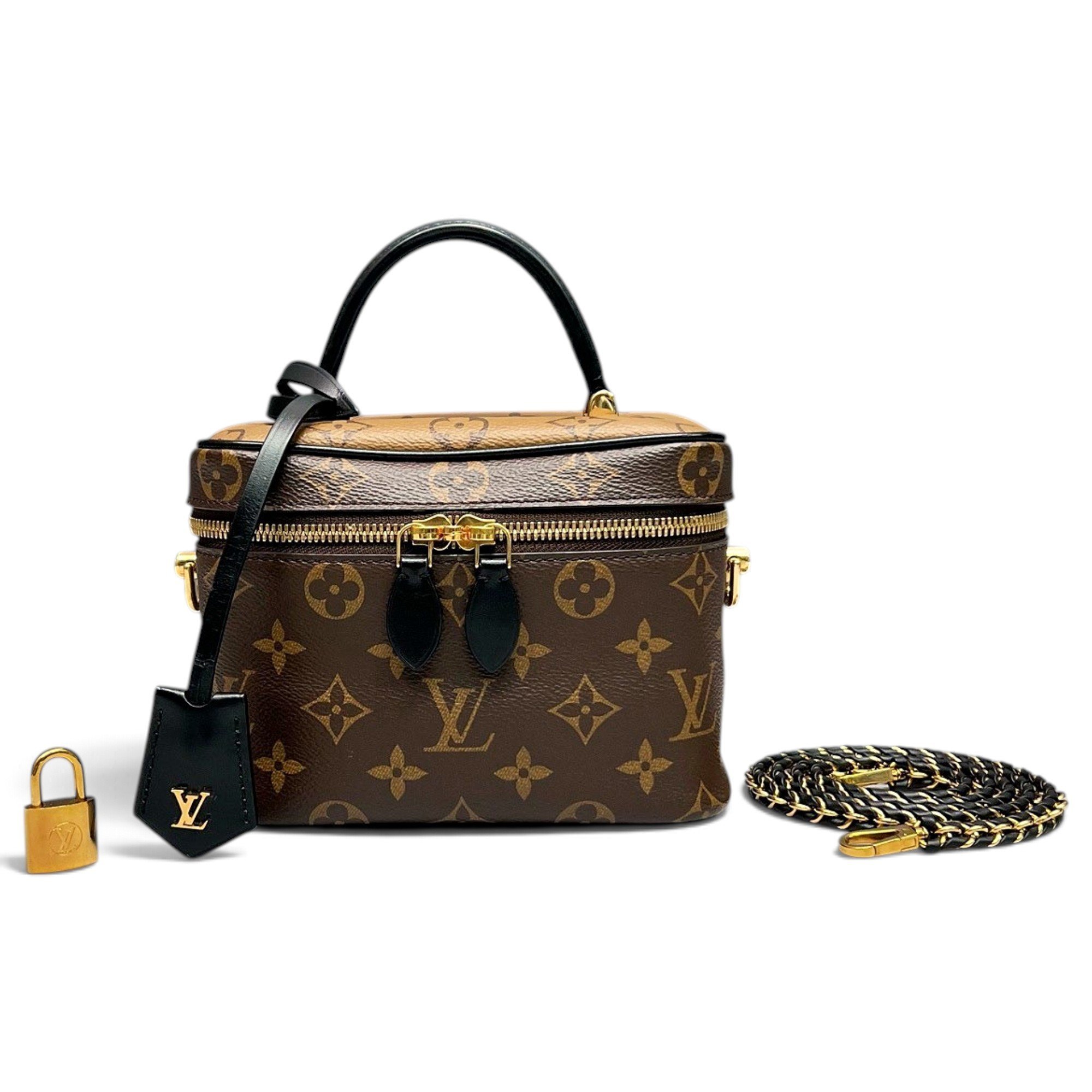 Vanity leather handbag