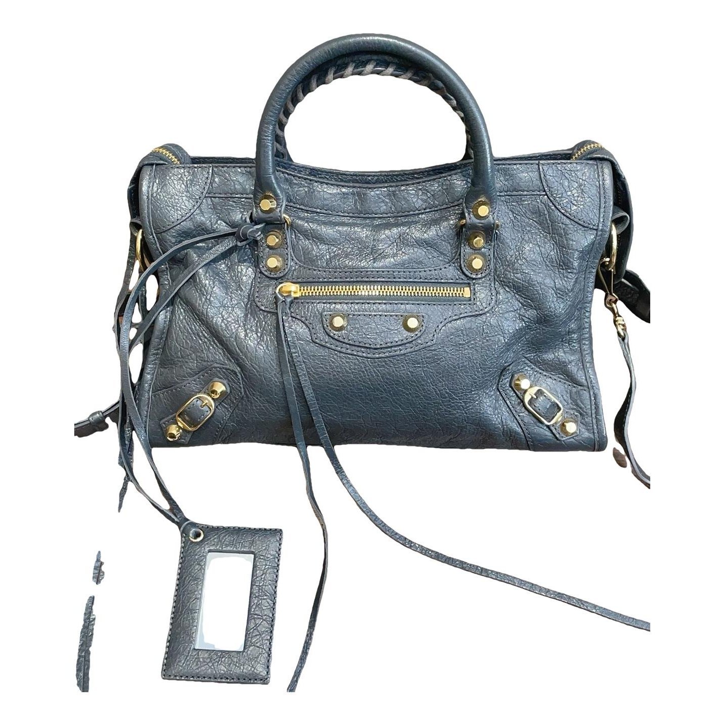 Classic Metalic leather handbag