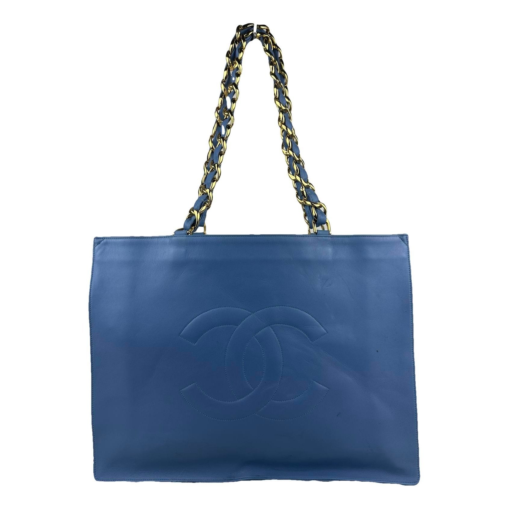 Vintage CC Chain leather tote