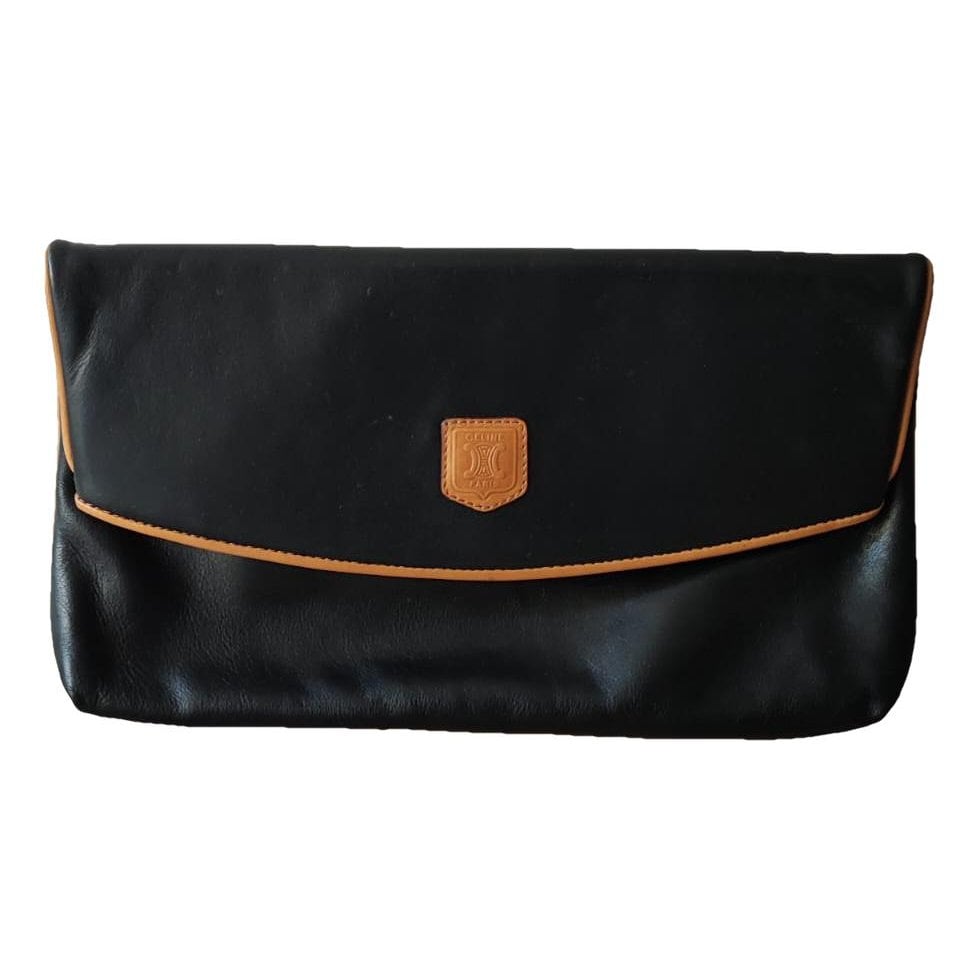 Triomphe Vintage leather clutch bag