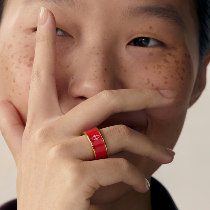 Rouge Amarante Uni Ring, Medium Model