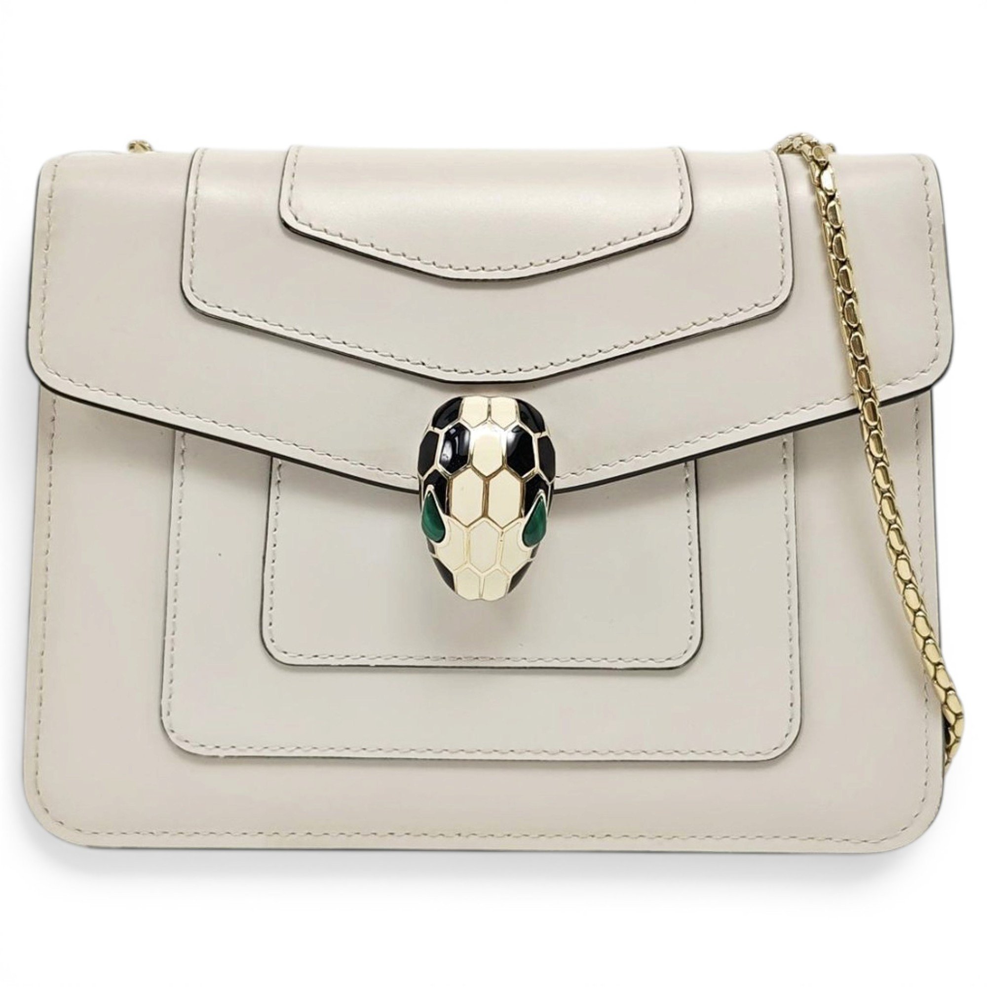 Serpenti leather handbag