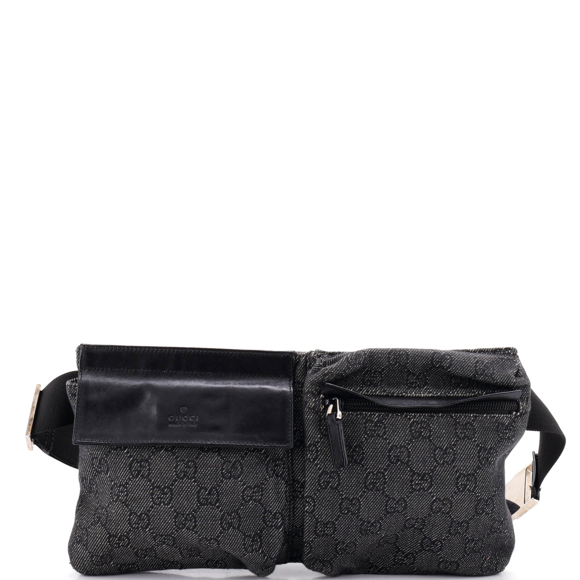 Vintage Double Belt Bag GG Denim