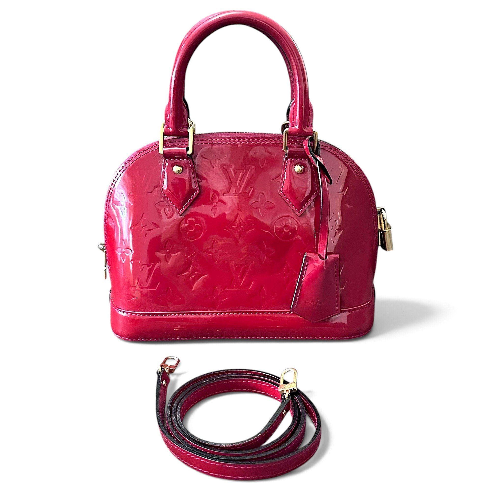Louis Vuitton Alma BB patent leather handbag