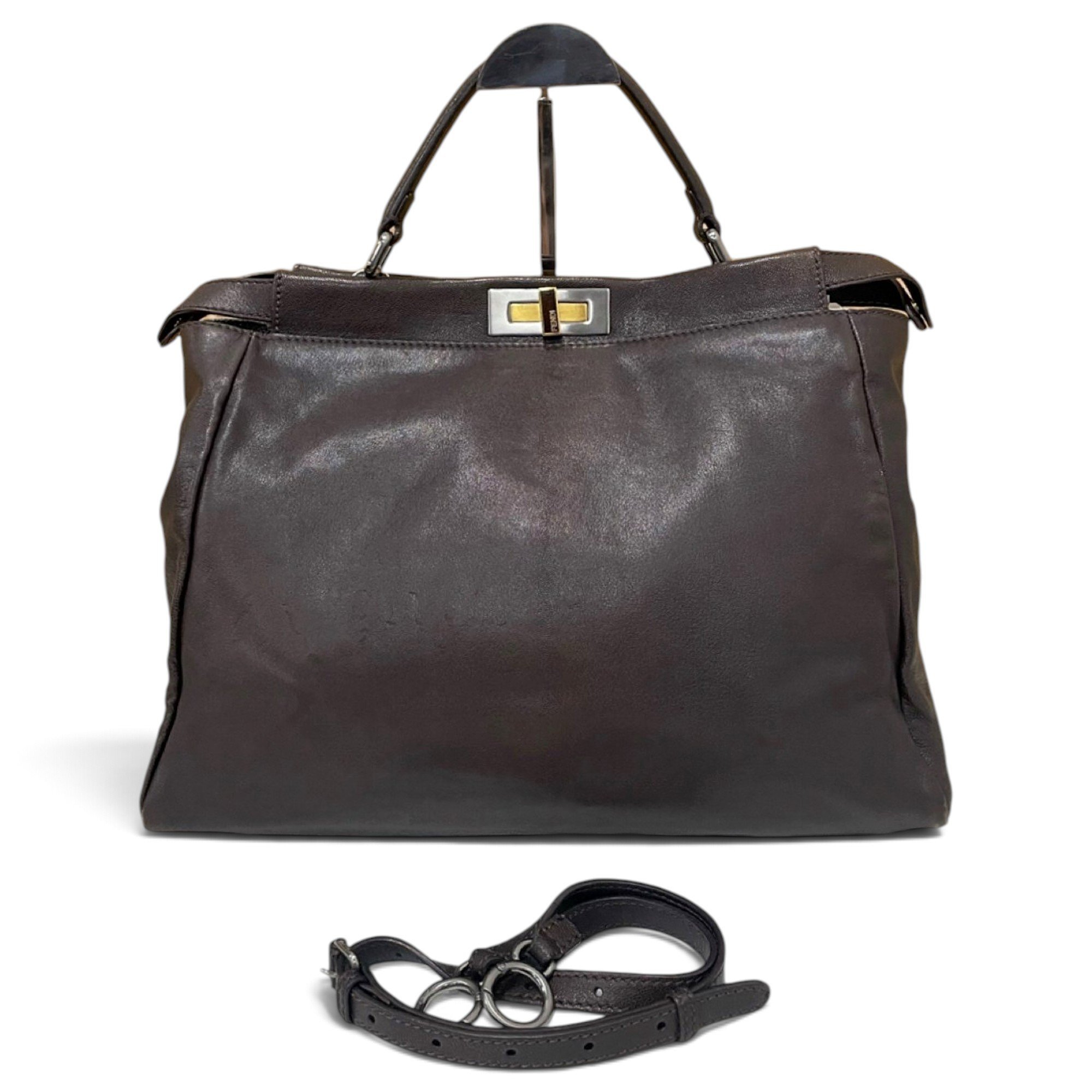 Peekaboo leather handbag