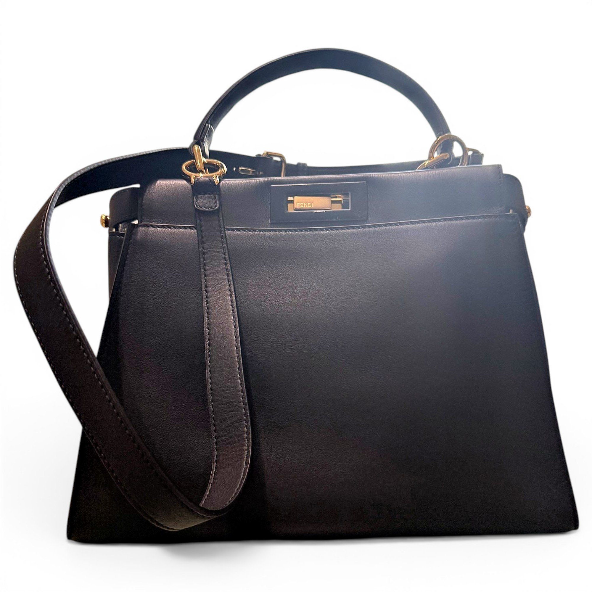 Peekaboo leather handbag