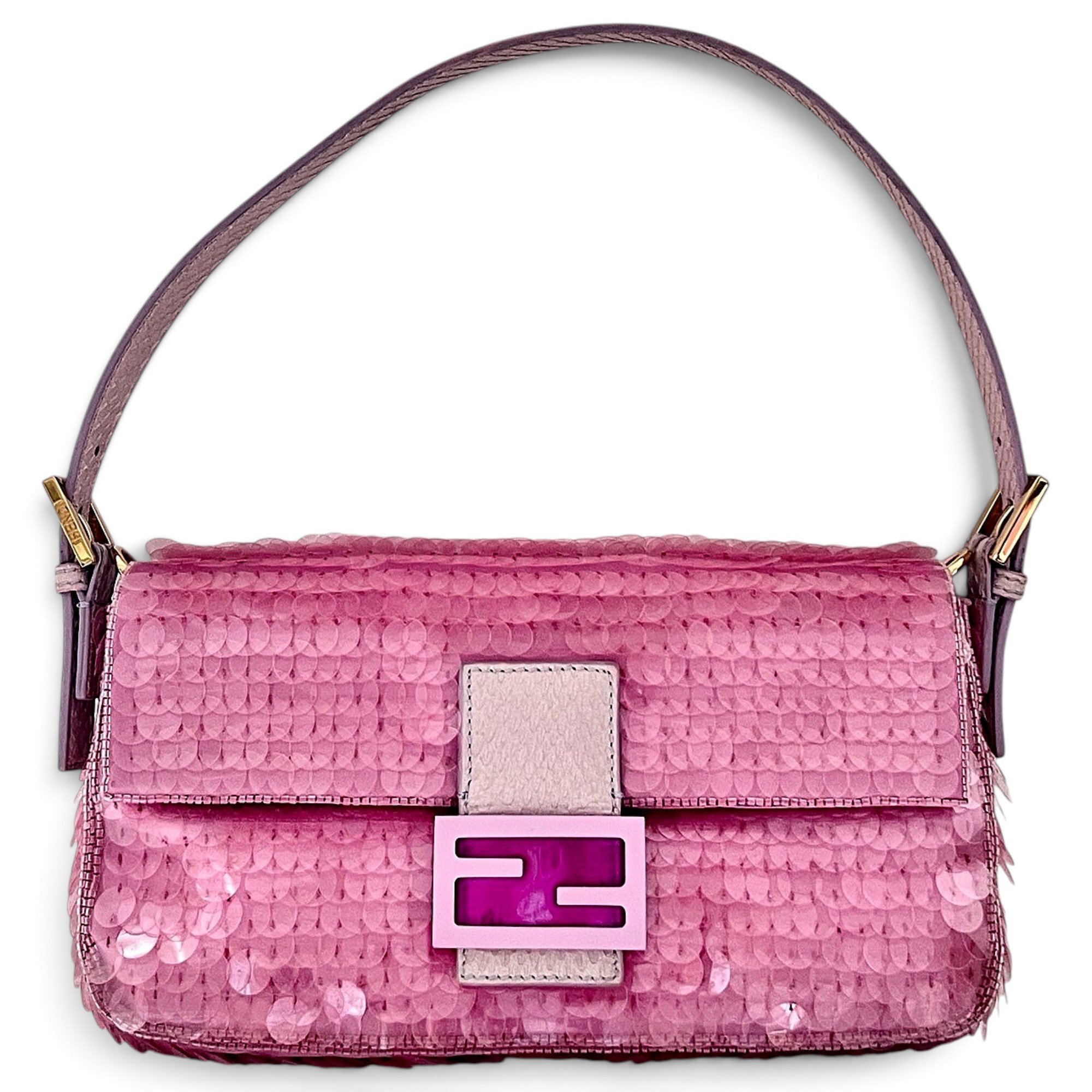 Baguette glitter handbag