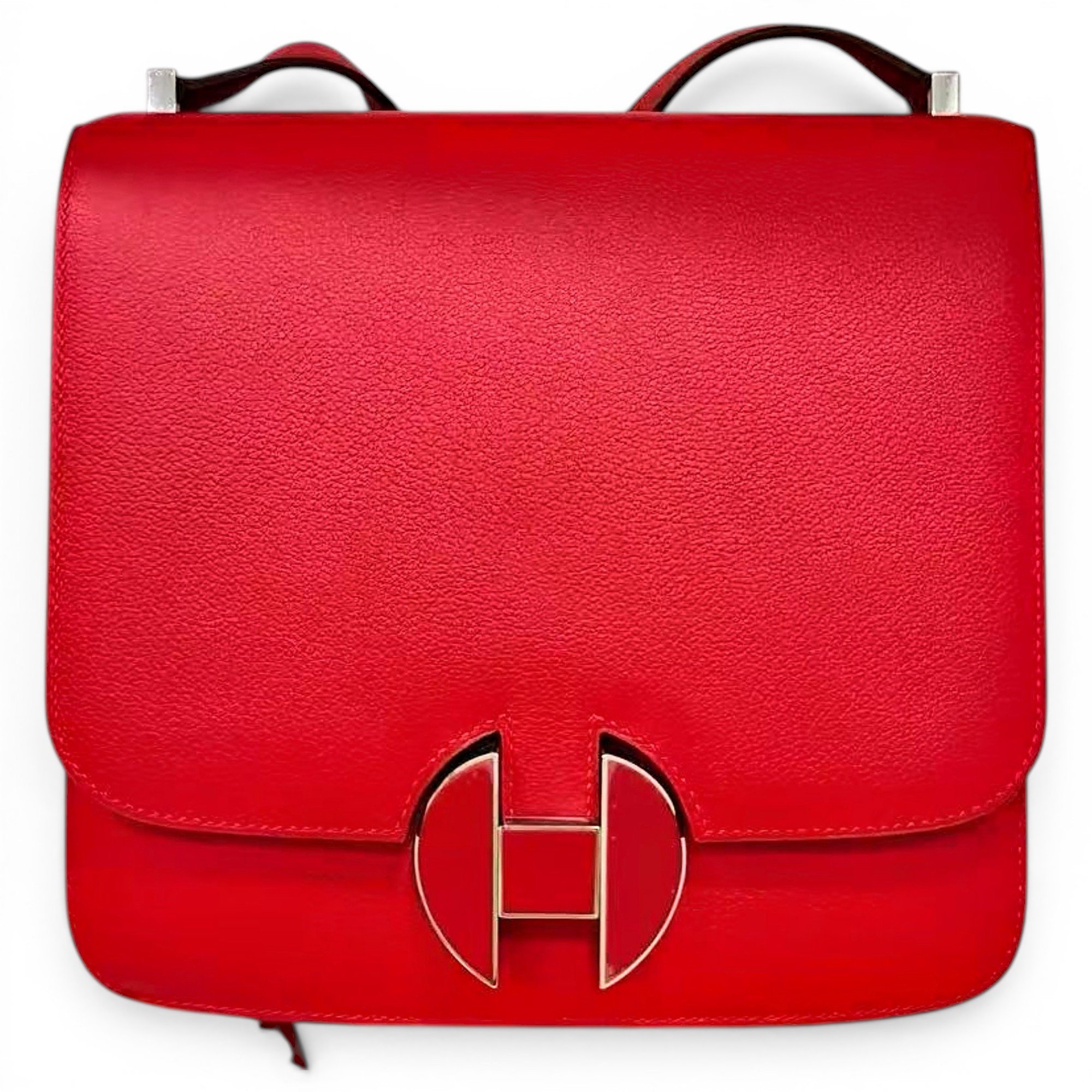Hermes 2002 Handbag Vermillon Evercolor Leather 2002