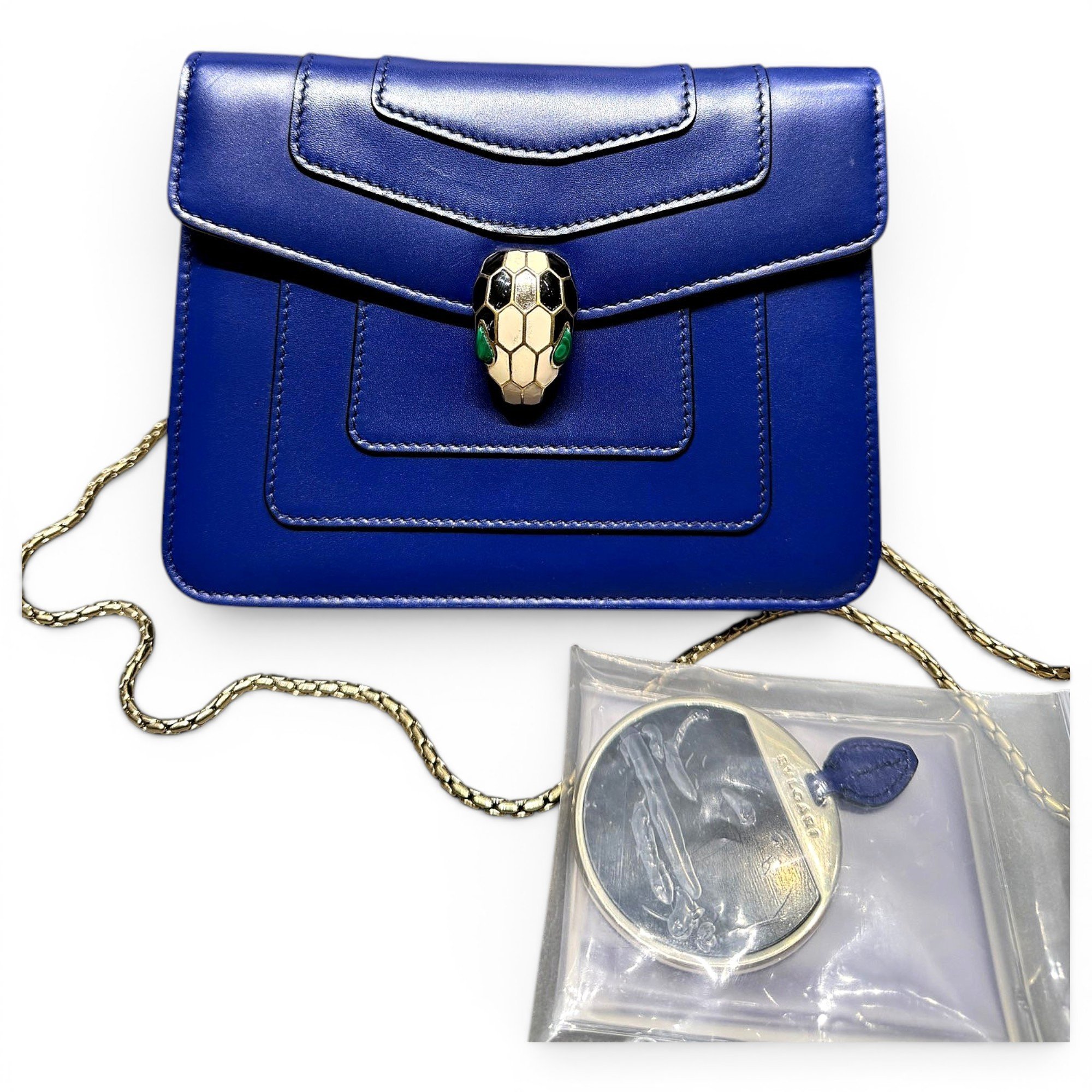 Serpenti leather handbag