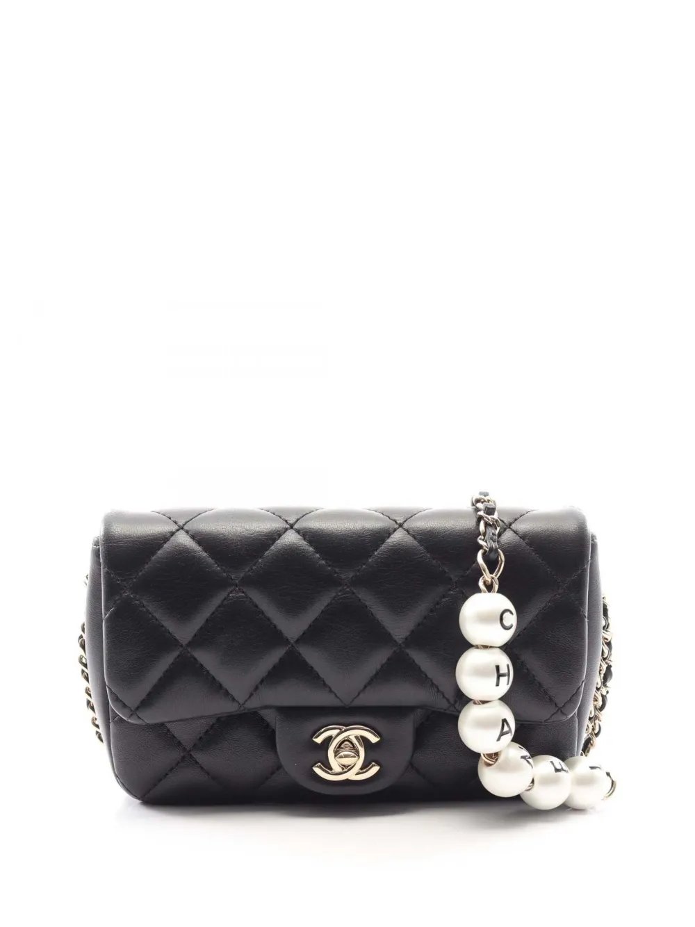 2019 Small Quilted Lambskin My Precious Pearls Chain Flap crossbody bag