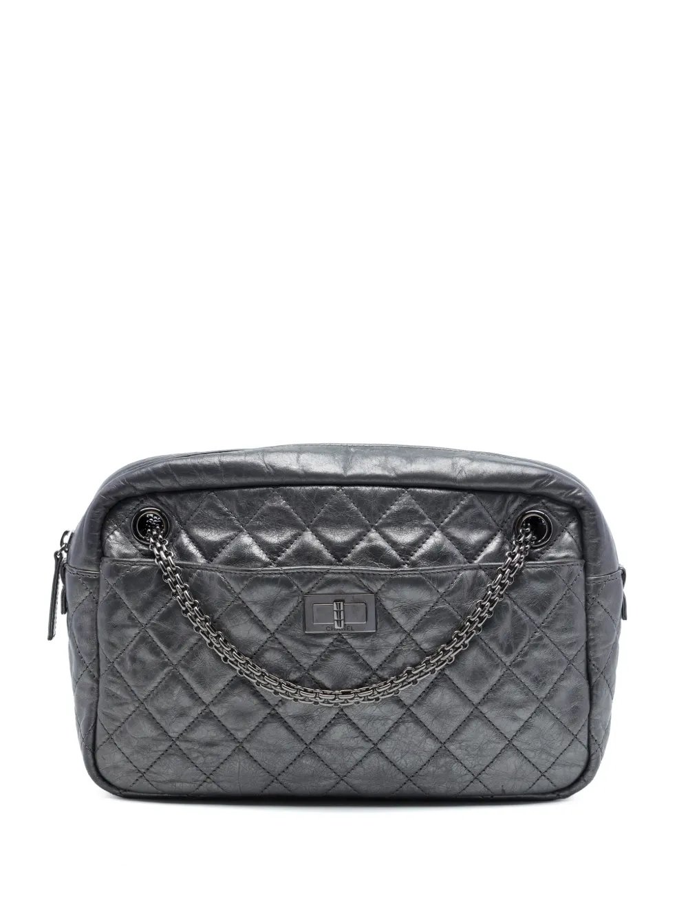 2008-2009 Medium Metallic Quilted Calfskin Reissue 2.55 Camera Bag crossbody bag