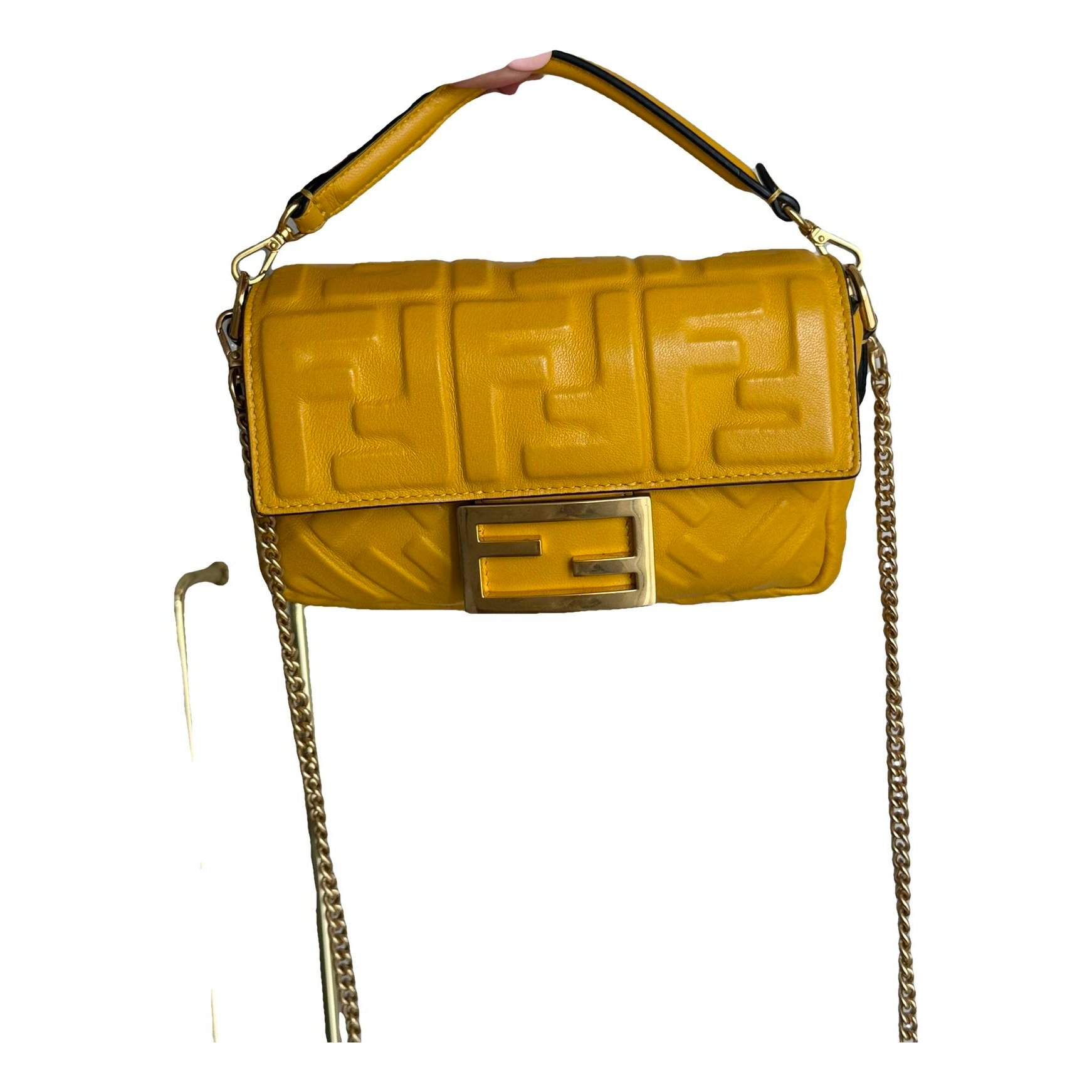 Baguette leather handbag