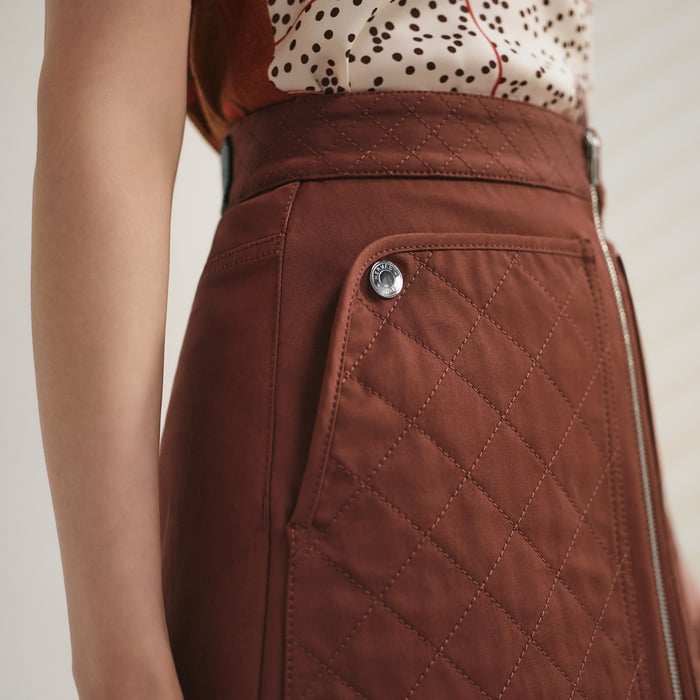 Marron Bai Miniskirt With Equestrian Details