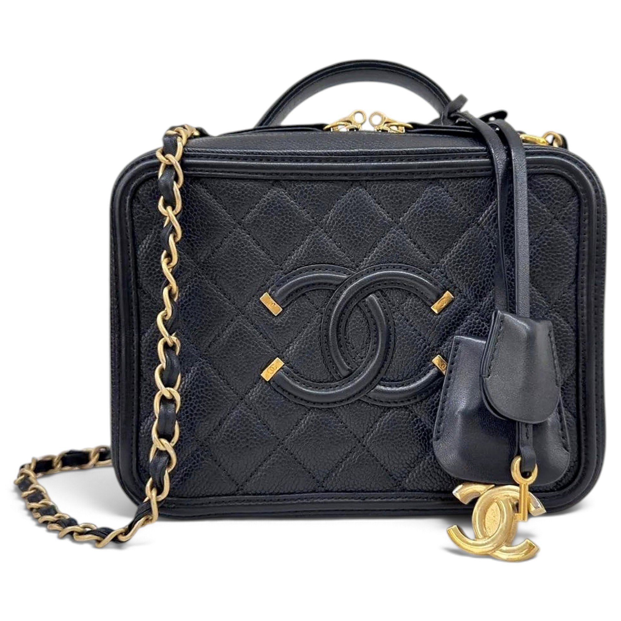 Vanity leather handbag