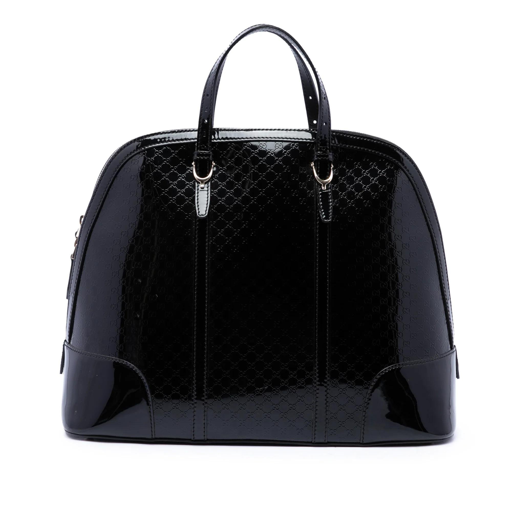 Dôme patent leather handbag