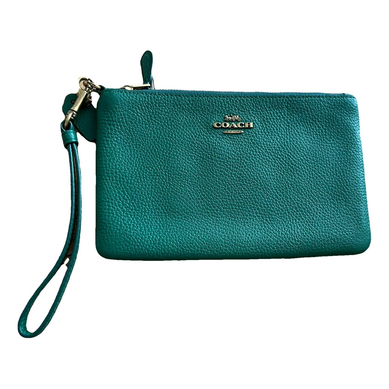 Leather clutch bag