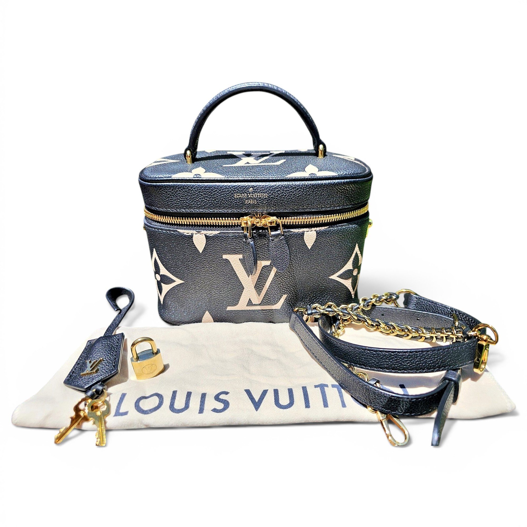 Vanity leather handbag
