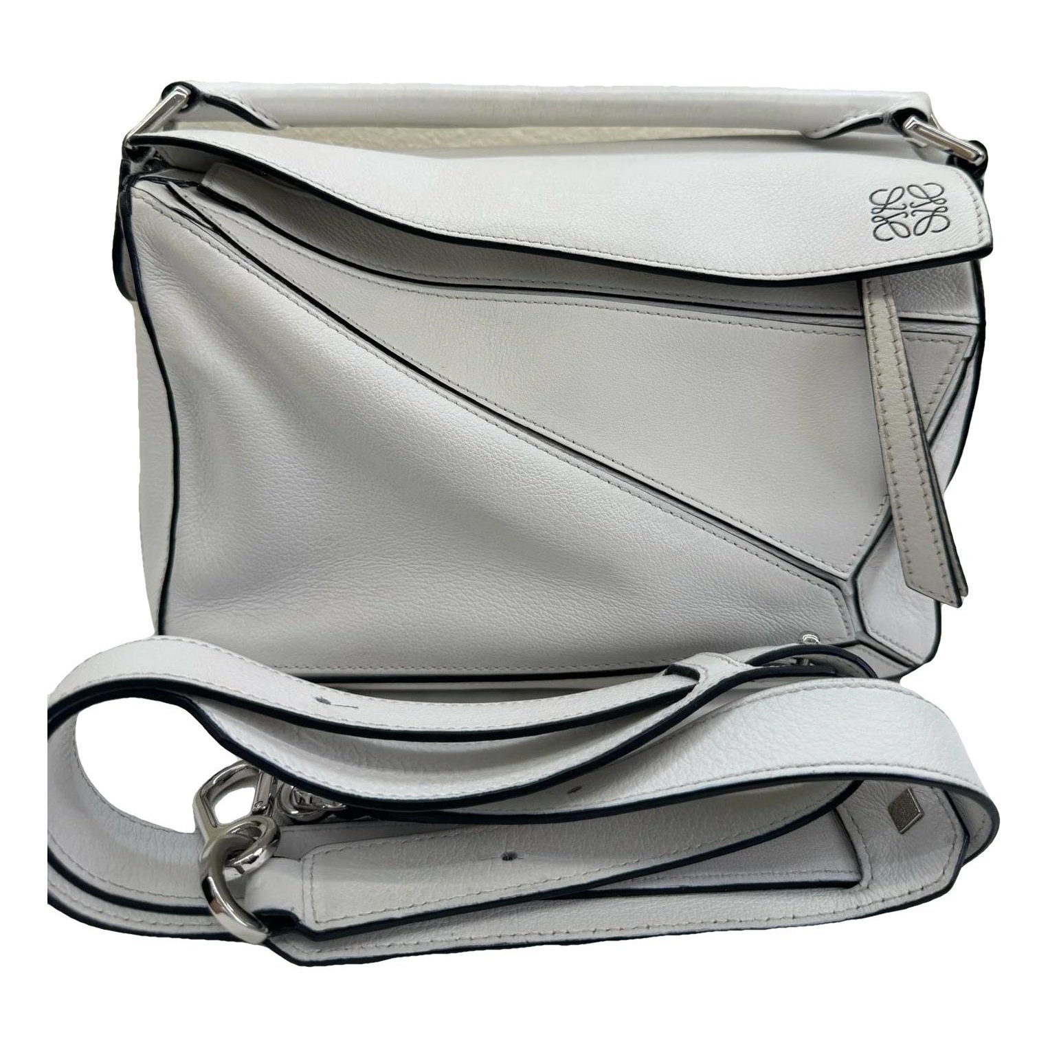 Puzzle leather handbag