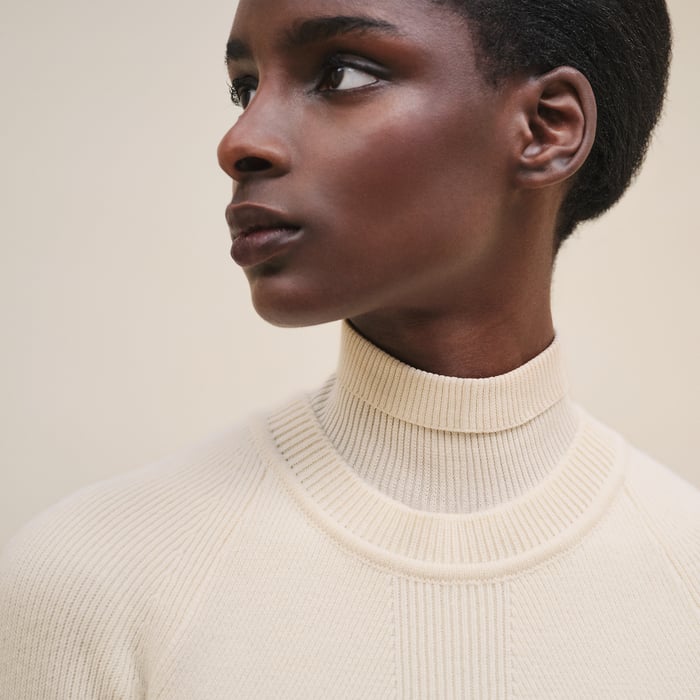 Blanc Naturel Adjusted Long Cashmere Dress