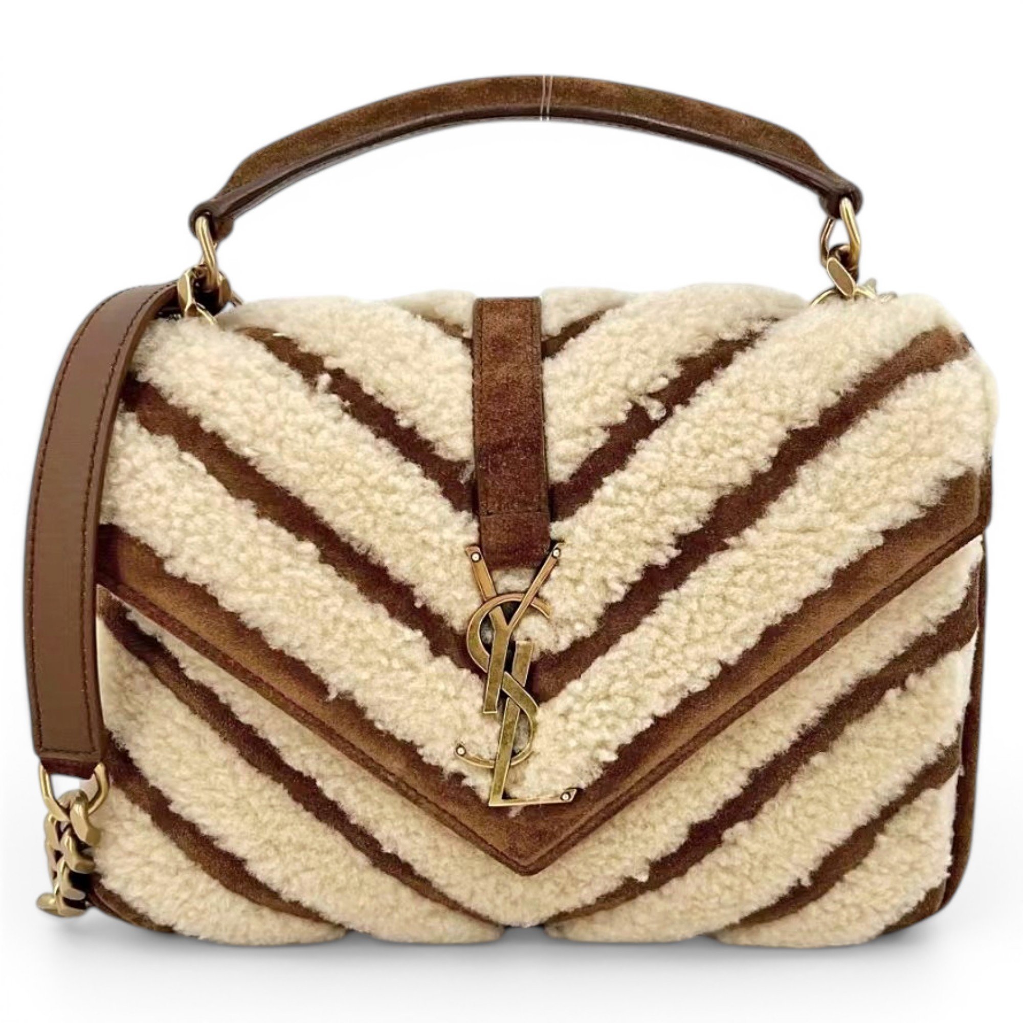 Collége monogramme wool handbag