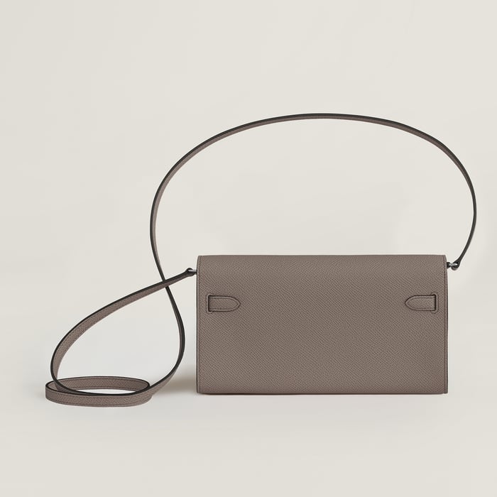 Gris Étain Kelly Classique to Go Wallet