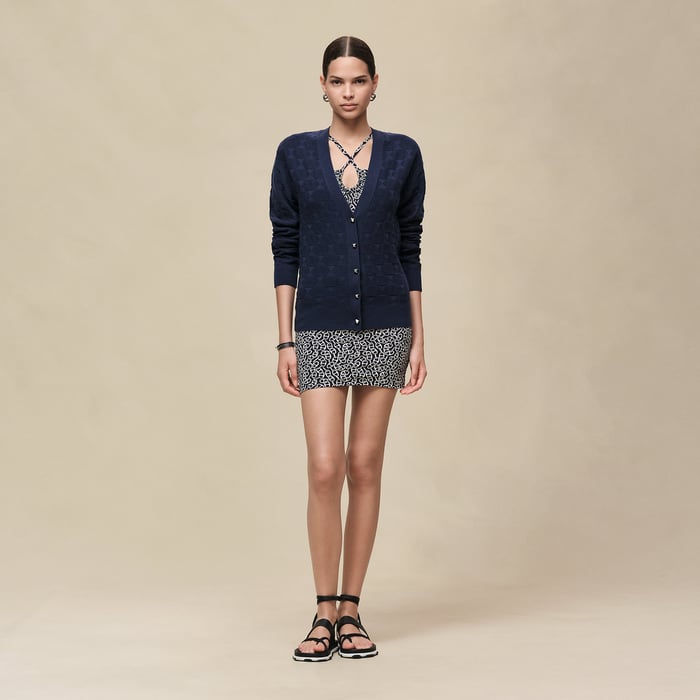 Bleu Outremer "Medor" Long-sleeve Cardigan
