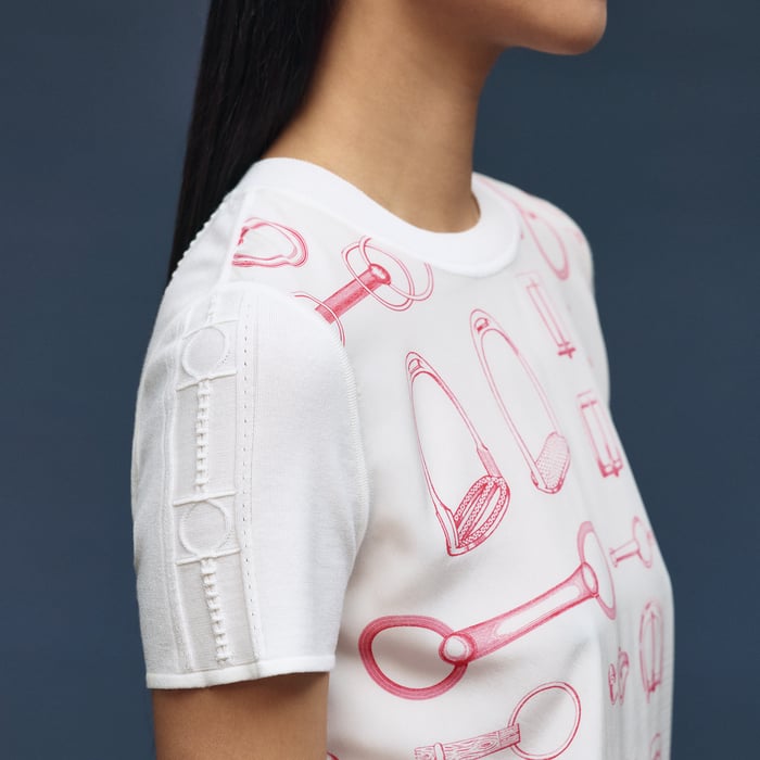 Blanc Naturel "Cahier Du Colporteur" Short-sleeve Sweater