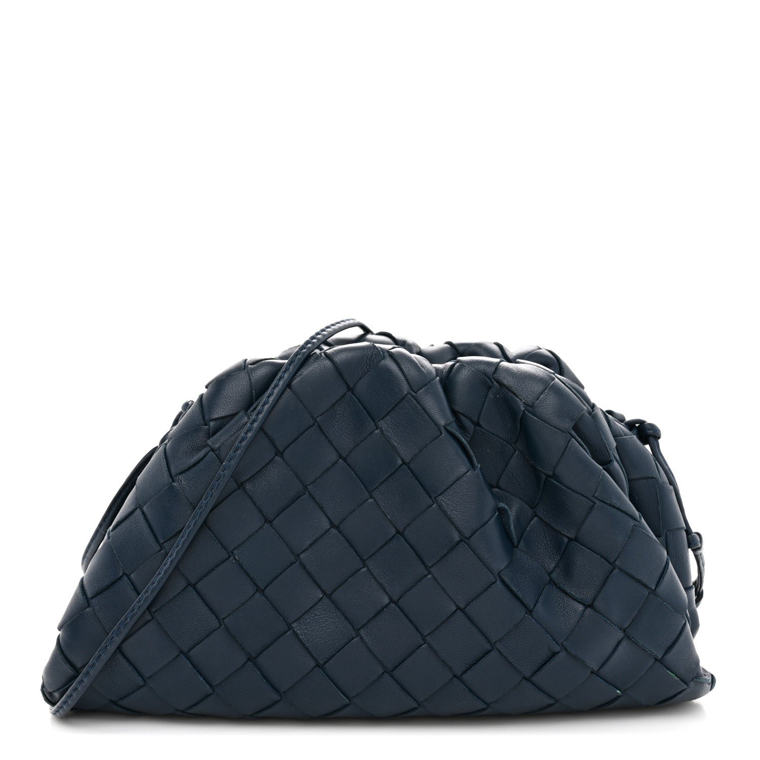 Bottega Veneta Nappa Intrecciato The Mini Pouch  Deep Blue