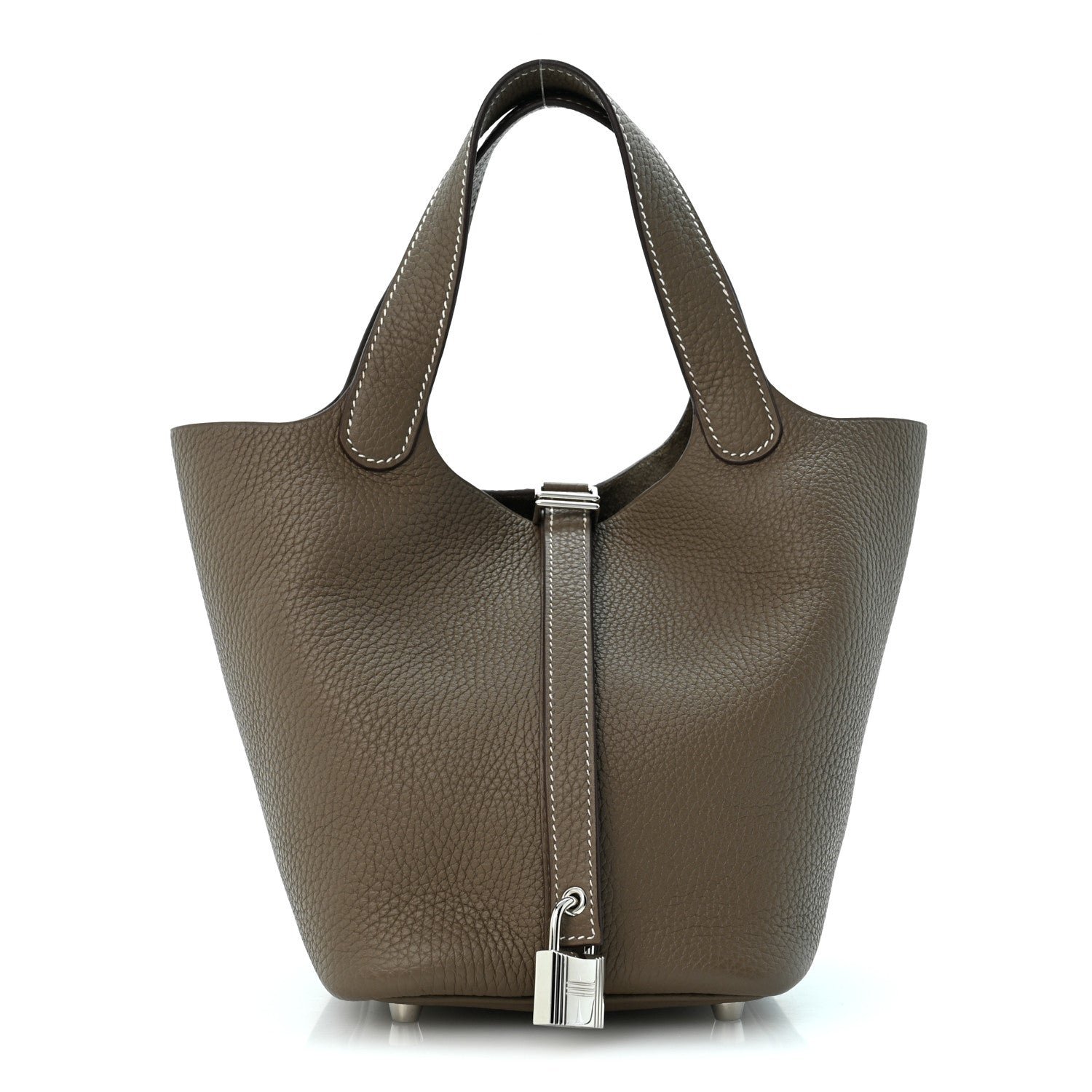 Hermes Taurillon Clemence Picotin Lock 18 PM Etoupe