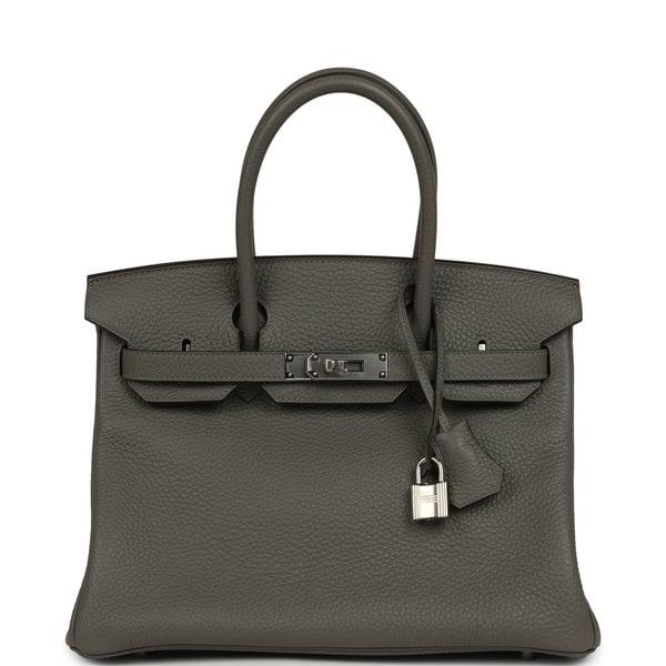 Hermes Hermes Birkin 30 Gris Meyer Clemence Palladium Hardware
