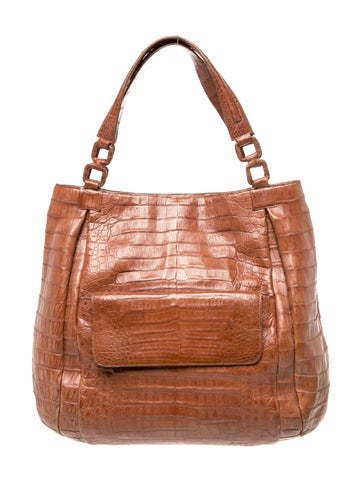 Crocodile Top Handle Bag