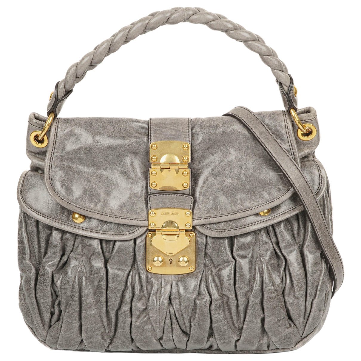 Coffer leather handbag