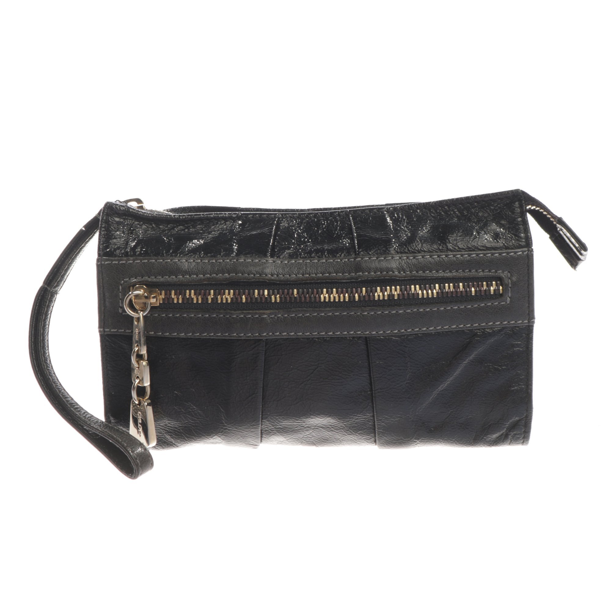 Leather clutch bag