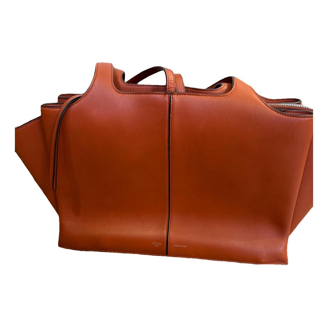 Tri-Fold leather tote