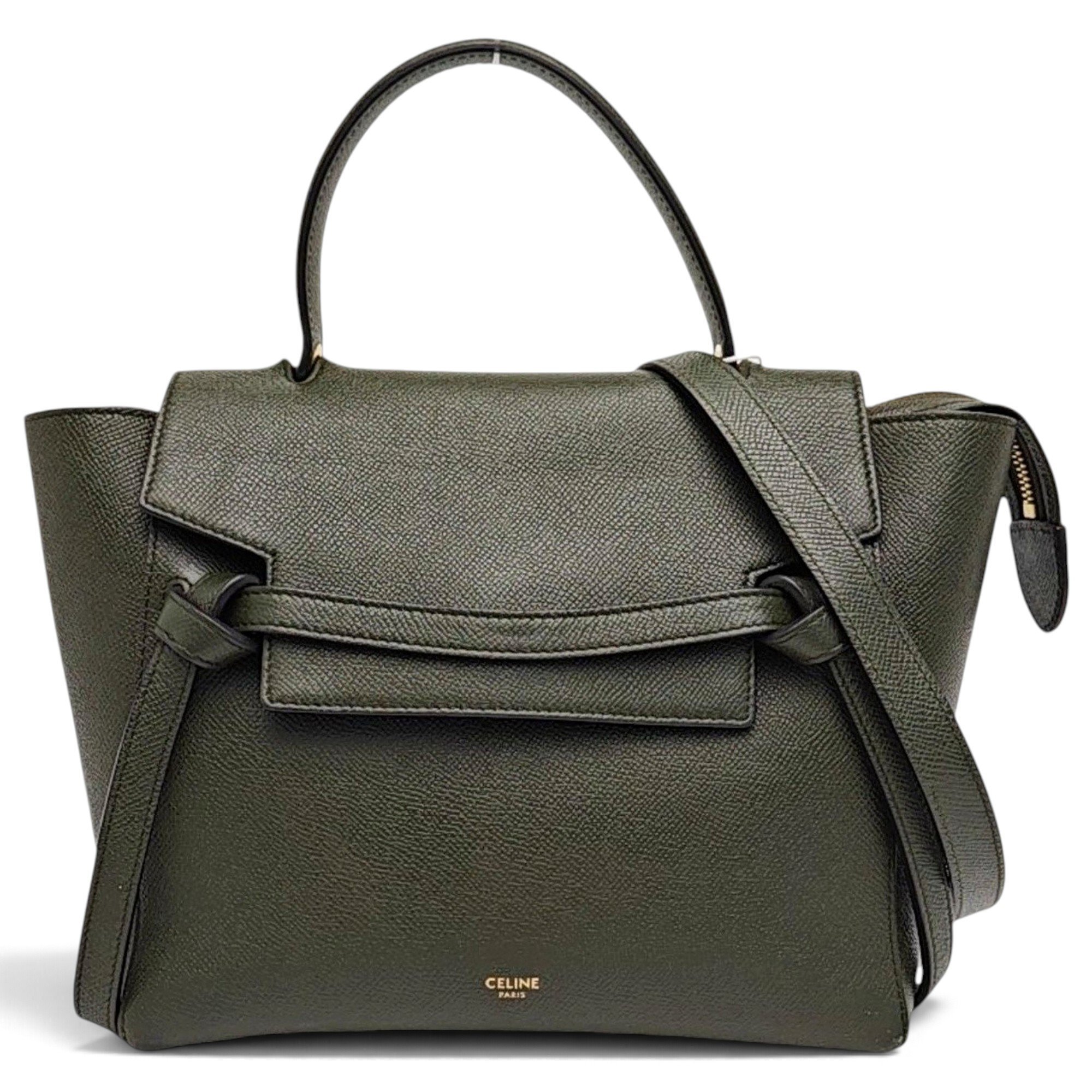 Belt leather handbag