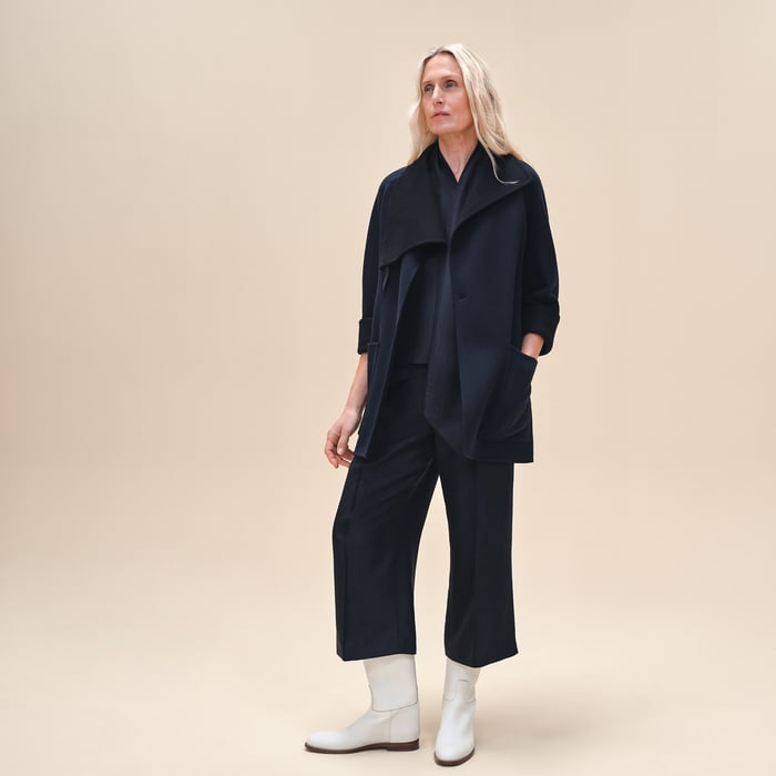 Bleu Noir Cashmere Coat