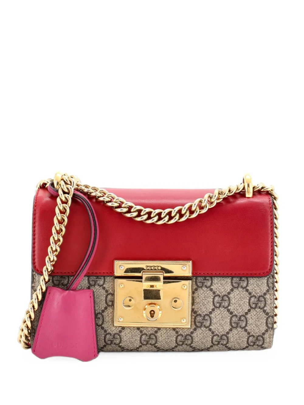 Padlock Shoulder Bag GG Coated Canvas and Leather Small crossbody bag