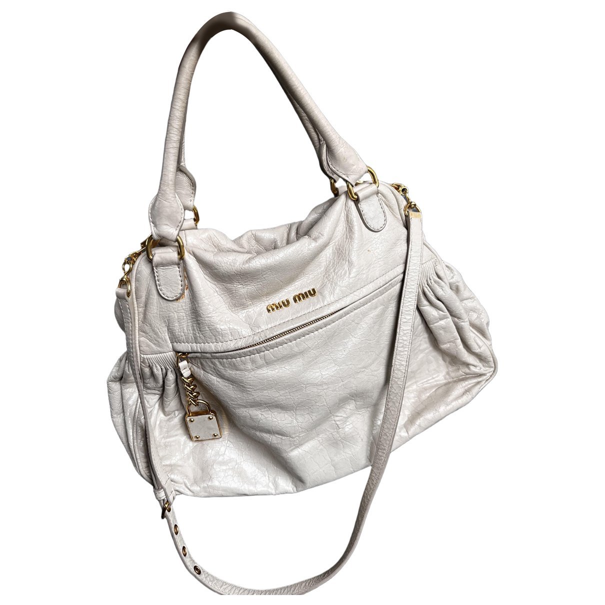 Pocket leather handbag