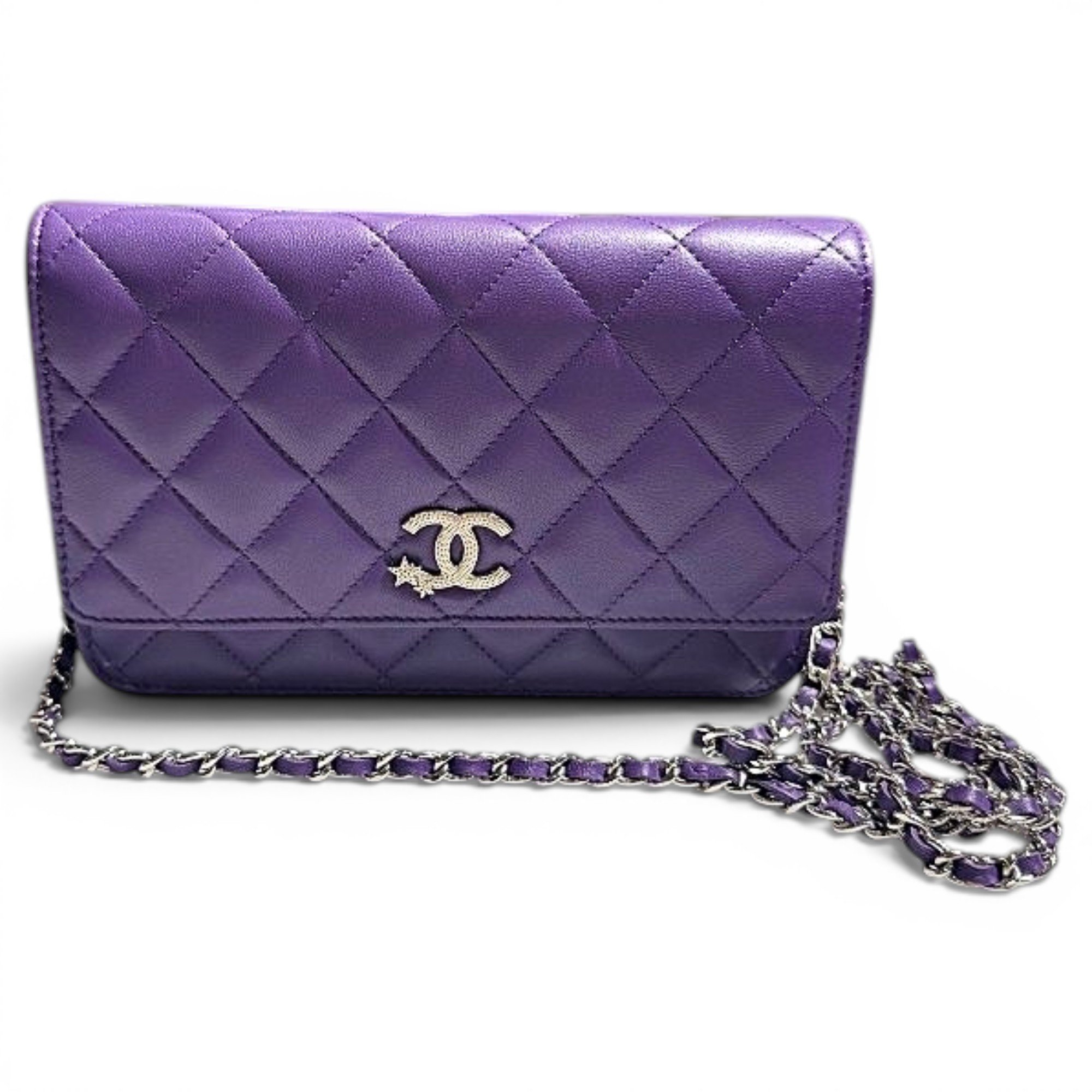 Wallet On Chain leather crossbody bag