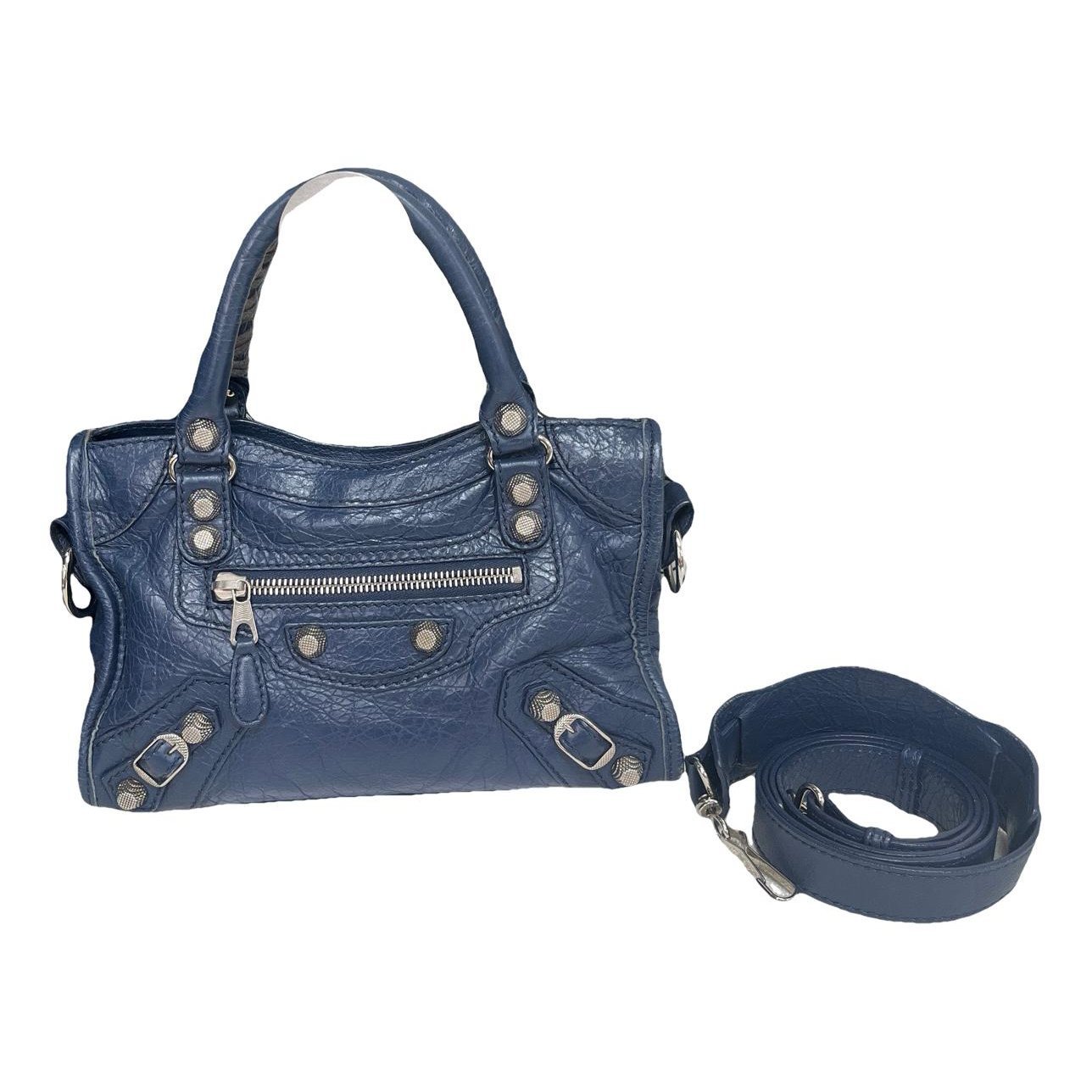 City leather handbag