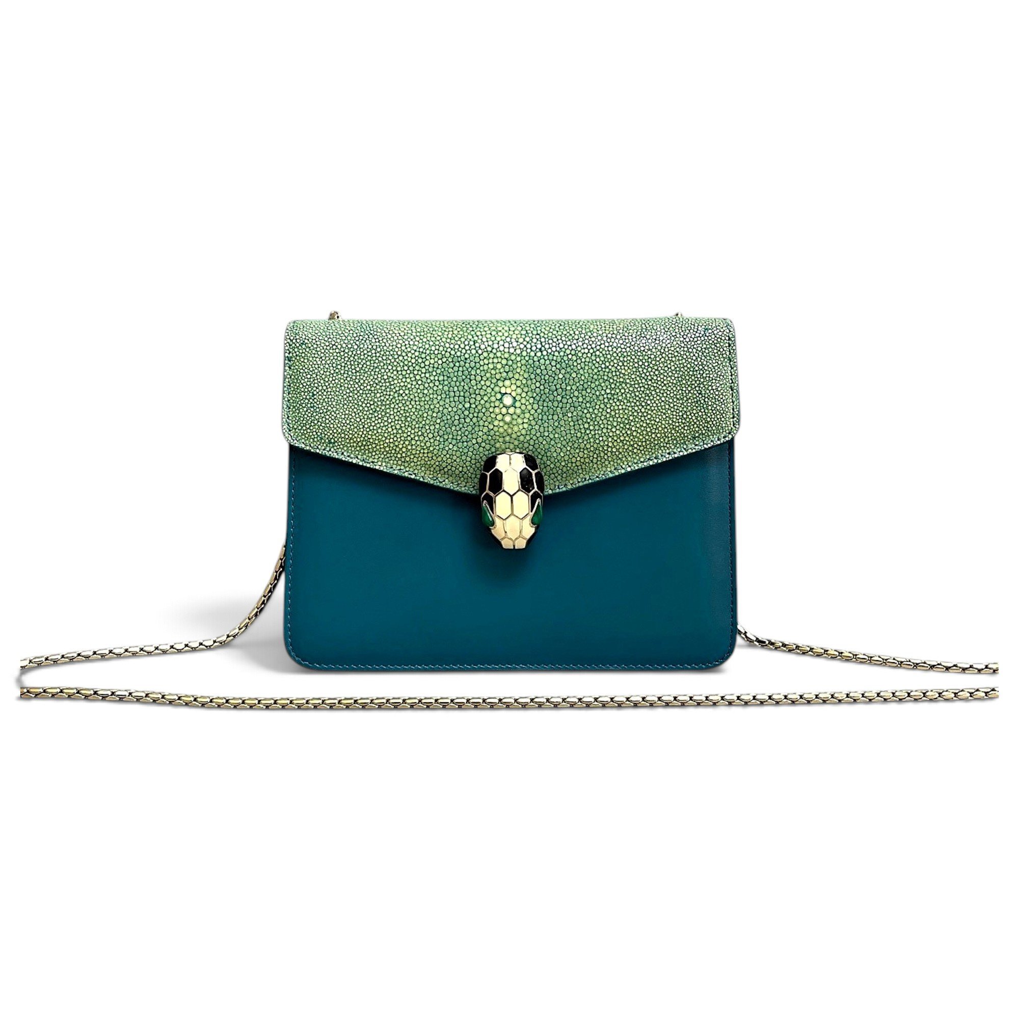 Serpenti leather handbag