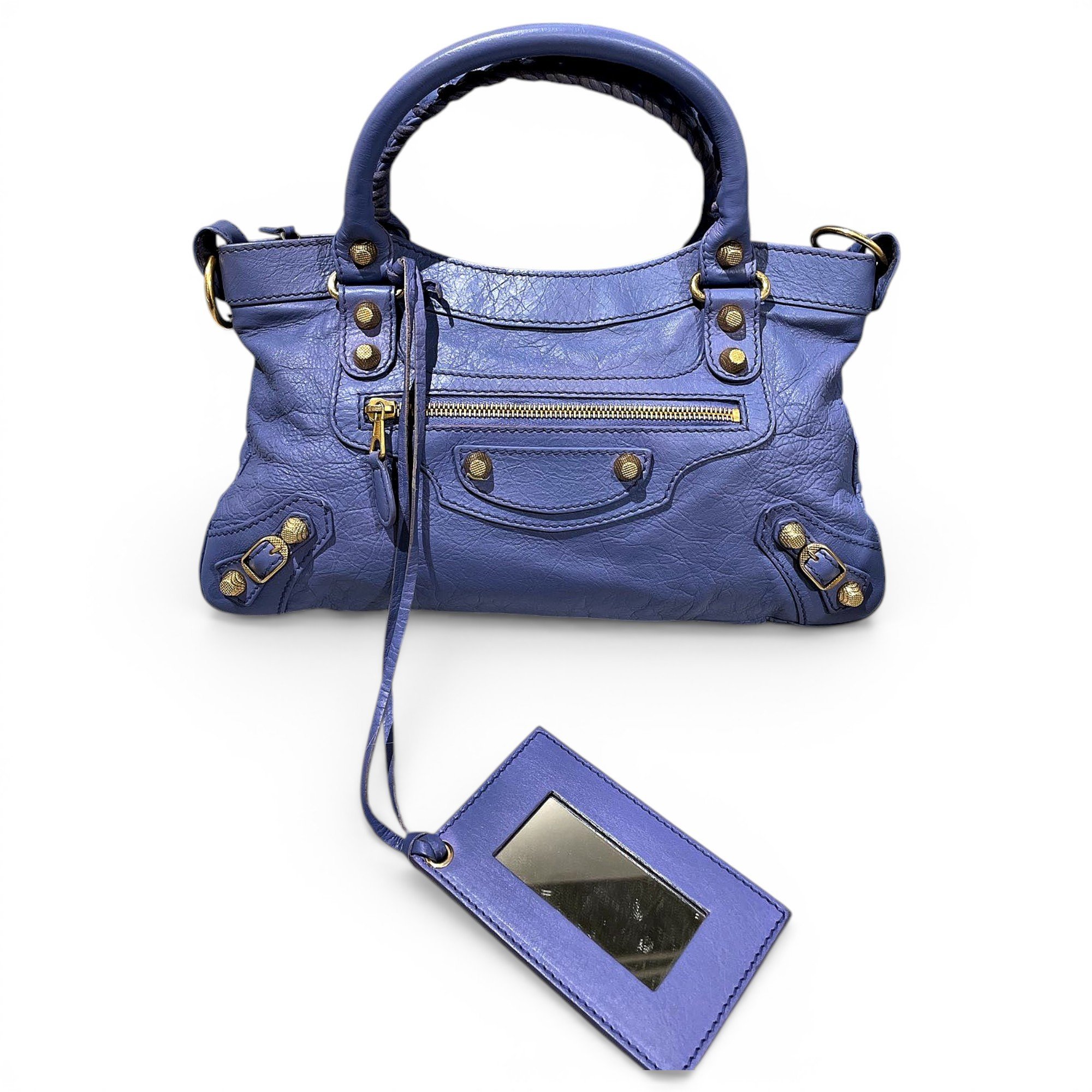 City leather handbag
