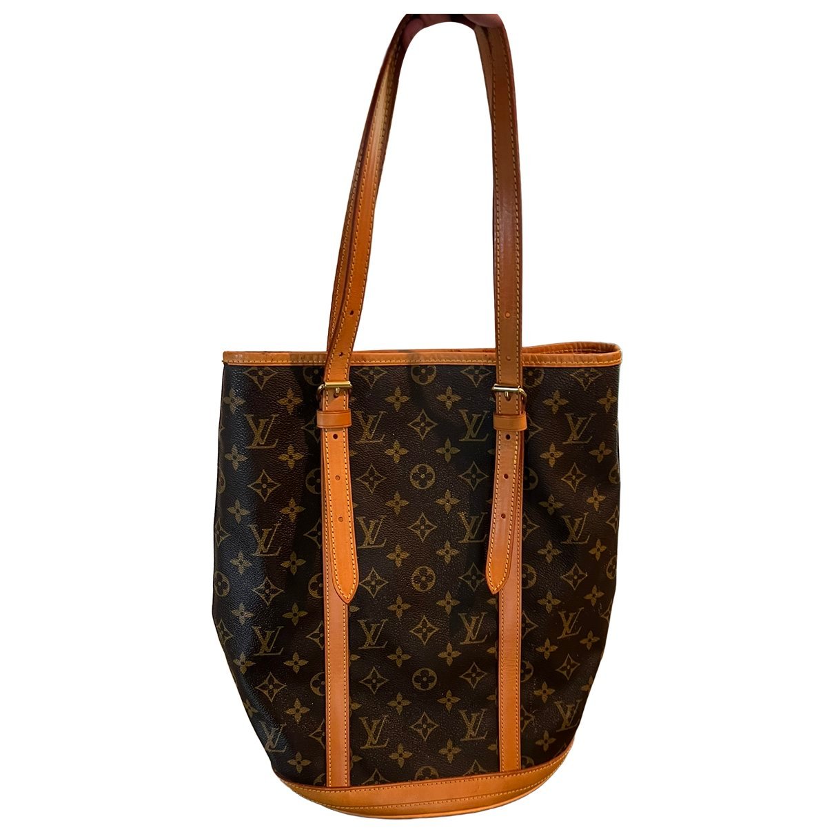 Bucket leather handbag
