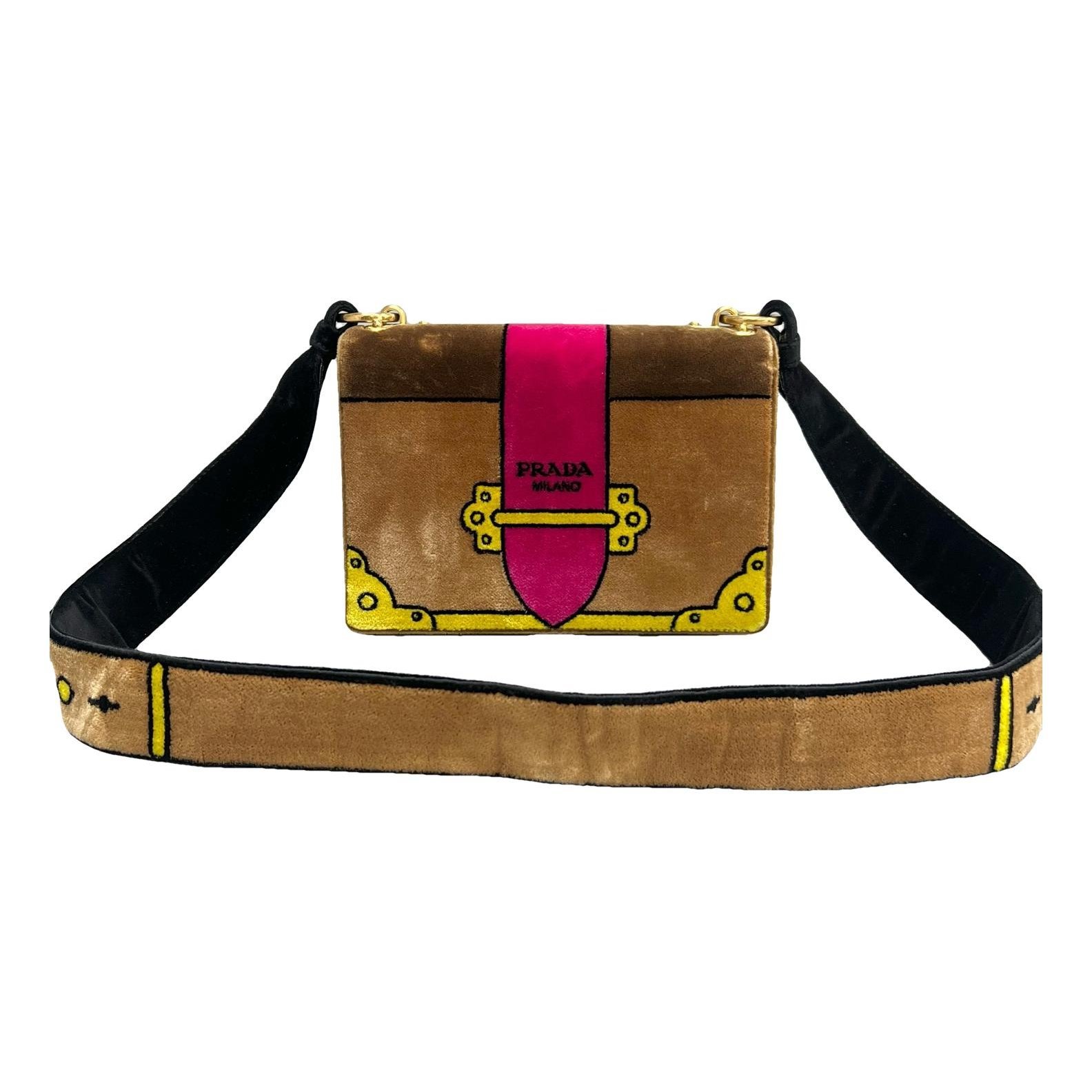 Cahier velvet handbag