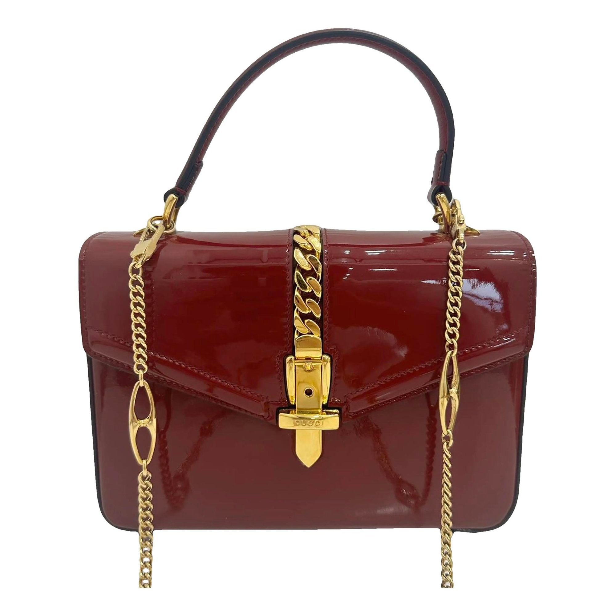 Sylvie 1969 patent leather crossbody bag