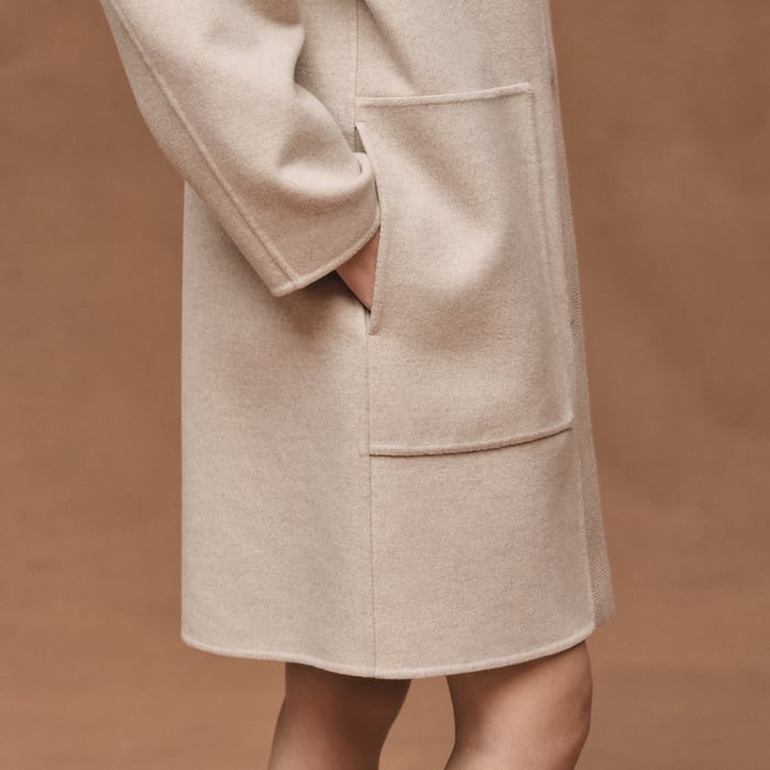 Beige Naturel Cardigan Coat